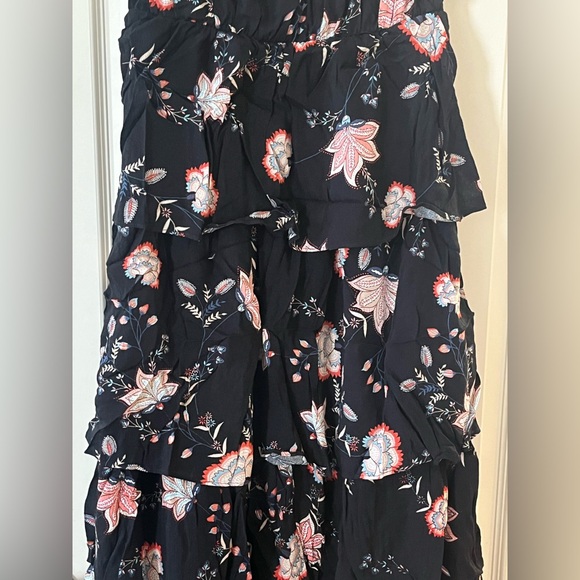 Wishlist Apparel Floral Black and Pink Women's Mid Calf Dress Size Medium - Picture 9 of 16